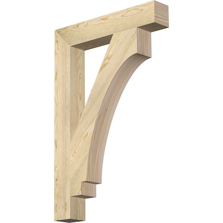 Ekena Millwork Imperial Block Rough Sawn Bracket, Douglas Fir, 4"W x 24"D x 36"H BKT04X24X36IMP05RDF